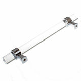GlideRite 5 in. Center-to-Center Clear Acrylic Cabinet Drawer Pull with Polished Chrome Bases (10-Pack)