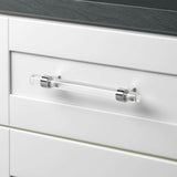 GlideRite 5 in. Center-to-Center Clear Acrylic Cabinet Drawer Pull with Polished Chrome Bases (10-Pack)