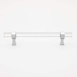 GlideRite 5 in. Center-to-Center Clear Acrylic Cabinet Drawer Pull with Polished Chrome Bases (10-Pack)