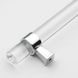GlideRite 5 in. Center-to-Center Clear Acrylic Cabinet Drawer Pull with Polished Chrome Bases (10-Pack)