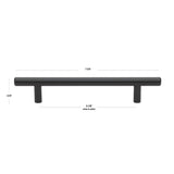 GlideRite 5 in. Matte Black Solid Cabinet Handle Drawer Bar Pulls (10-Pack)