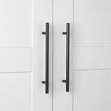 GlideRite 6-1/4 in. Matte Black Solid Steel Drawer Bar Pulls, 10-Pack