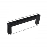 3-3/4 in. Matte Black Solid Square Cabinet Bar Drawer Pulls (10-Pack)