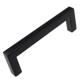 3-3/4 in. Matte Black Solid Square Cabinet Bar Drawer Pulls (10-Pack)