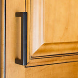 3-3/4 in. Matte Black Solid Square Cabinet Bar Drawer Pulls (10-Pack)