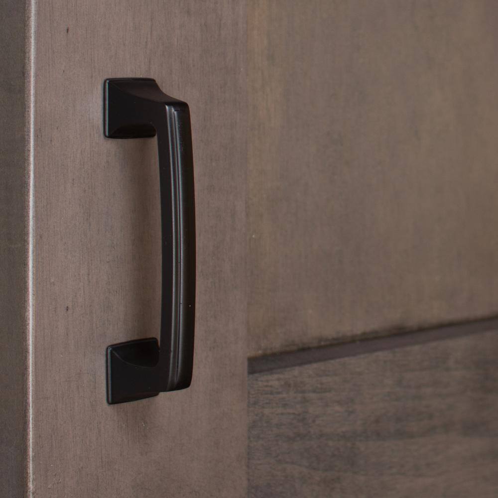 GlideRite 3 in. Matte Black Deco Base Cabinet Drawer Pulls (10-Pack)