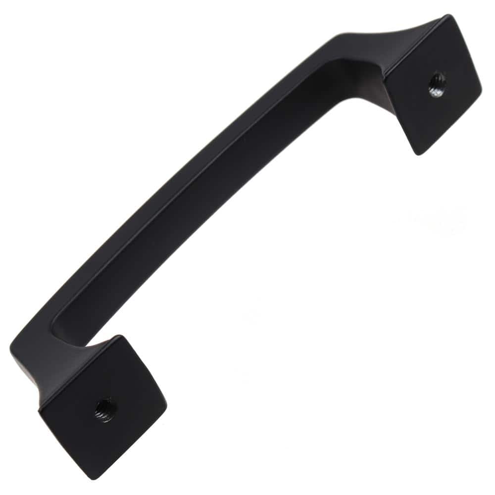 GlideRite 3 in. Matte Black Deco Base Cabinet Drawer Pulls (10-Pack)