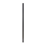 FORTRESS Versai 2 in. x 2 in. x 6 ft. Gloss Black Steel Fence Blank Post