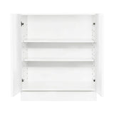 LIFEART CABINETRY Valencia Assembled 27 in. W x 24 in. D x 34.5 in. H in Gloss White Plywood Assembled Full-Height Base Kitchen Cabinet