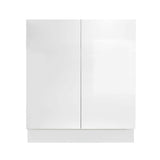LIFEART CABINETRY Valencia Assembled 30 in. W x 24 in. D x 34.5 in. H in Gloss White Plywood Assembled Full-Height Base Kitchen Cabinet