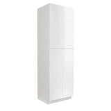 LIFEART CABINETRY Valencia Assembled 24 in. W x 24 in. D x 84 in. H in Gloss White Plywood Assembled Tall Pantry Kitchen Cabinet