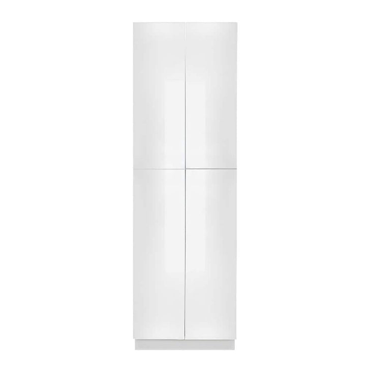 LIFEART CABINETRY Valencia Assembled 24 in. W x 24 in. D x 84 in. H in Gloss White Plywood Assembled Tall Pantry Kitchen Cabinet