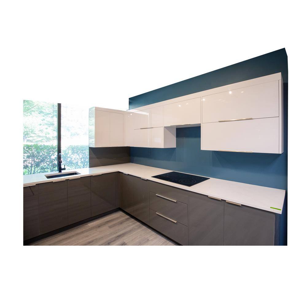 LIFEART CABINETRY Valencia Assembled 30-in. W x 24-in. D x 34.5-in. H in Gloss White Plywood Assembled Sink Base Kitchen Cabinet
