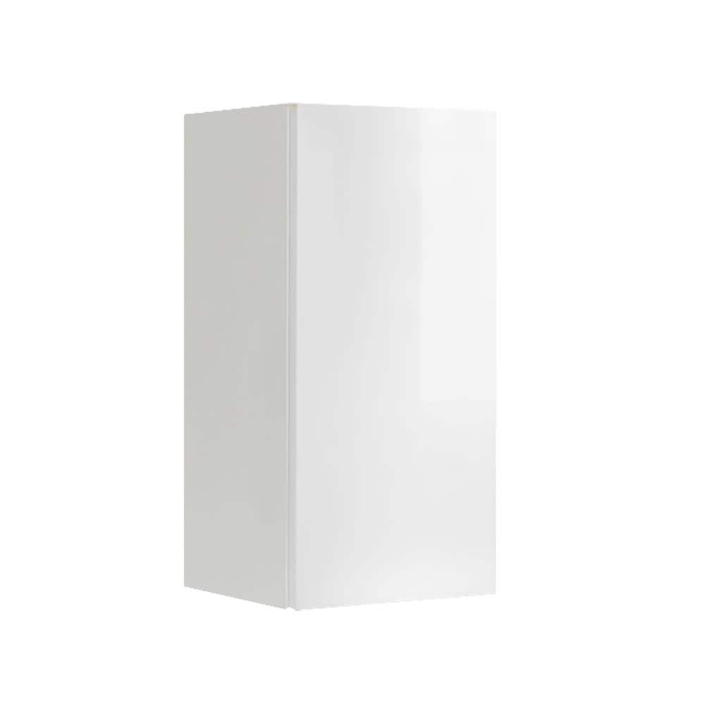 LIFEART CABINETRY Valencia Assembled 12 in. W x 12 in. D x 42 in. H in Gloss White Plywood Assembled Wall Kitchen Cabinet