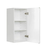 LIFEART CABINETRY Valencia Assembled 12 in. W x 12 in. D x 42 in. H in Gloss White Plywood Assembled Wall Kitchen Cabinet