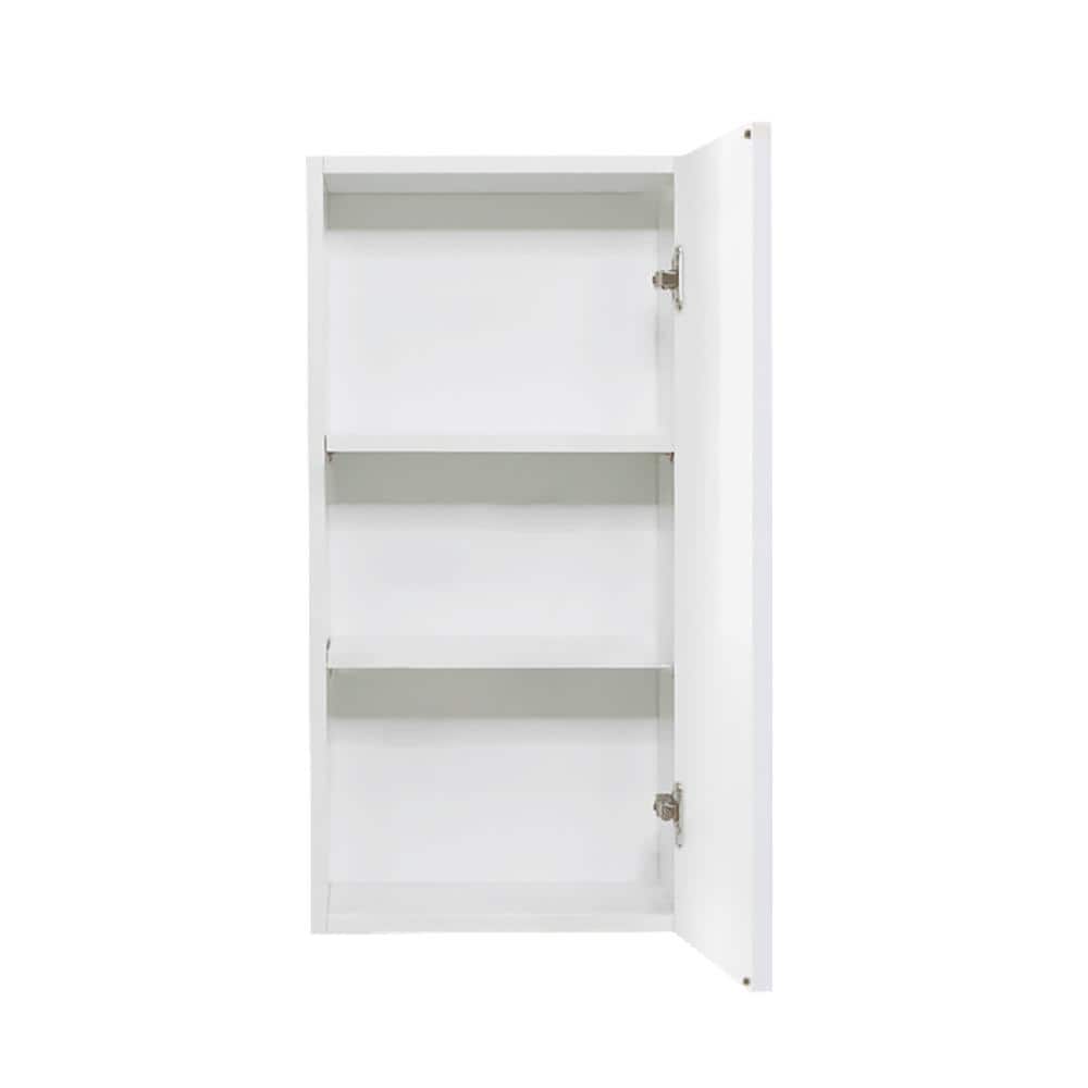LIFEART CABINETRY Valencia Assembled 12 in. W x 12 in. D x 42 in. H in Gloss White Plywood Assembled Wall Kitchen Cabinet