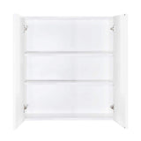 LIFEART CABINETRY Valencia Assembled 27 in. W x 12 in. D x 42 in. H in Gloss White Plywood Assembled Wall Kitchen Cabinet