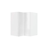 LIFEART CABINETRY Valencia Assembled 24 in. W x 12 in. D x 30 in. H in Gloss White Plywood Assembled Lazy Susan Wall Kitchen Cabinet