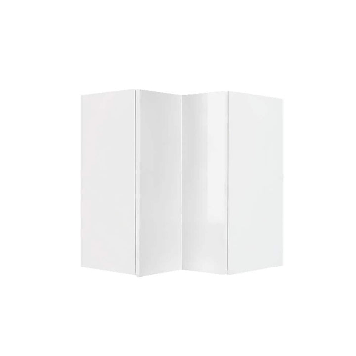 LIFEART CABINETRY Valencia Assembled 24 in. W x 12 in. D x 30 in. H in Gloss White Plywood Assembled Lazy Susan Wall Kitchen Cabinet