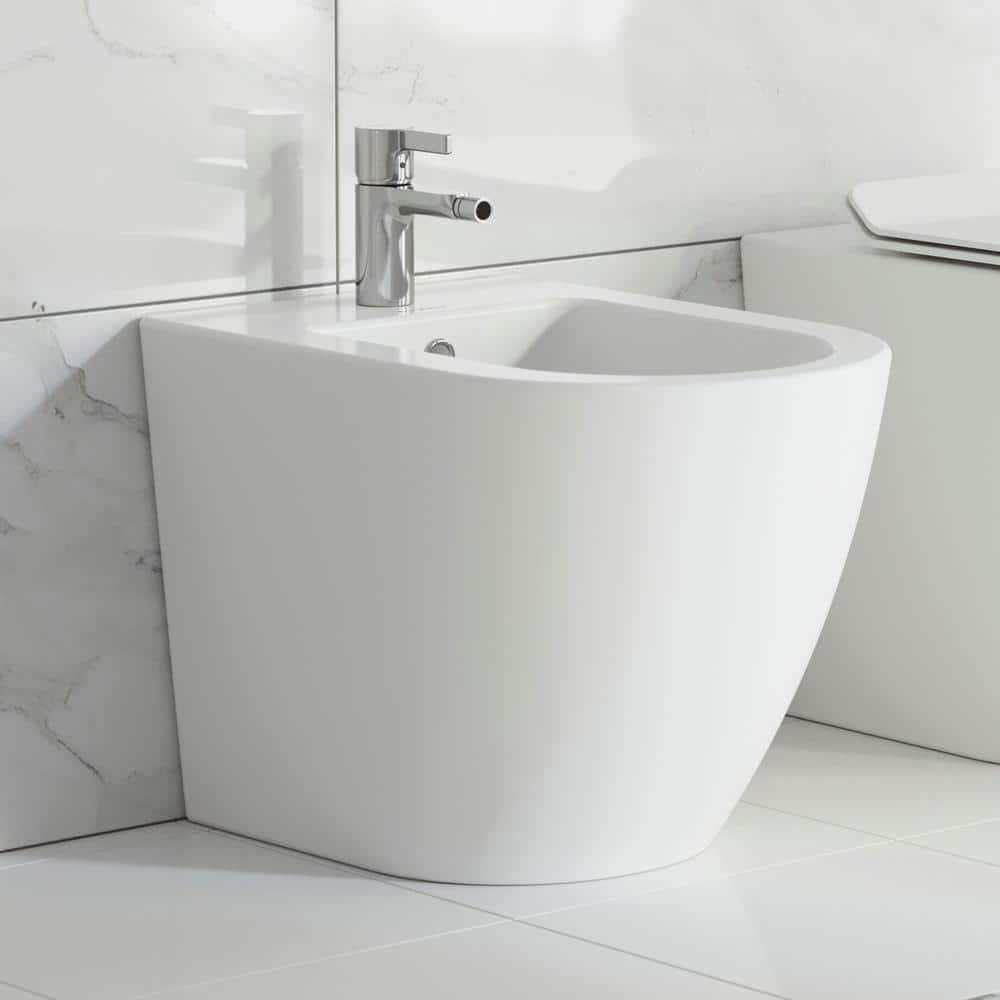 Swiss Madison St. Tropez Elongated Bidet in White - Sleek and Modern Ceramic Bathroom Fixture