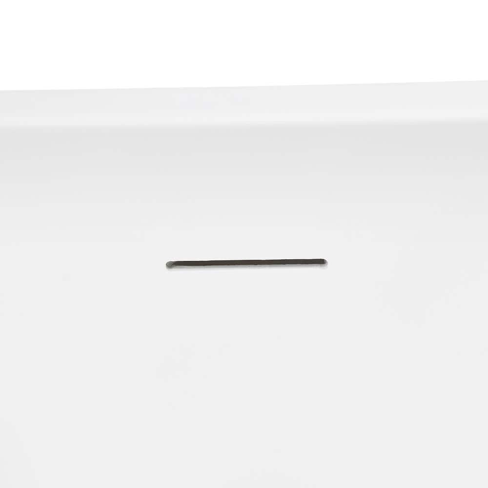 AKDY 54 in. Fiberglass Double Ended Flatbottom Non-Whirlpool Freestanding Bathtub in Glossy White