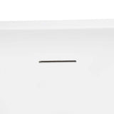 AKDY 54 in. Fiberglass Double Ended Flatbottom Non-Whirlpool Freestanding Bathtub in Glossy White