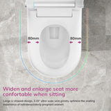 Relyblo Foot Sensor Smart Elongated Bidet Toilet in Glossy White with Adjustable Sprayer
