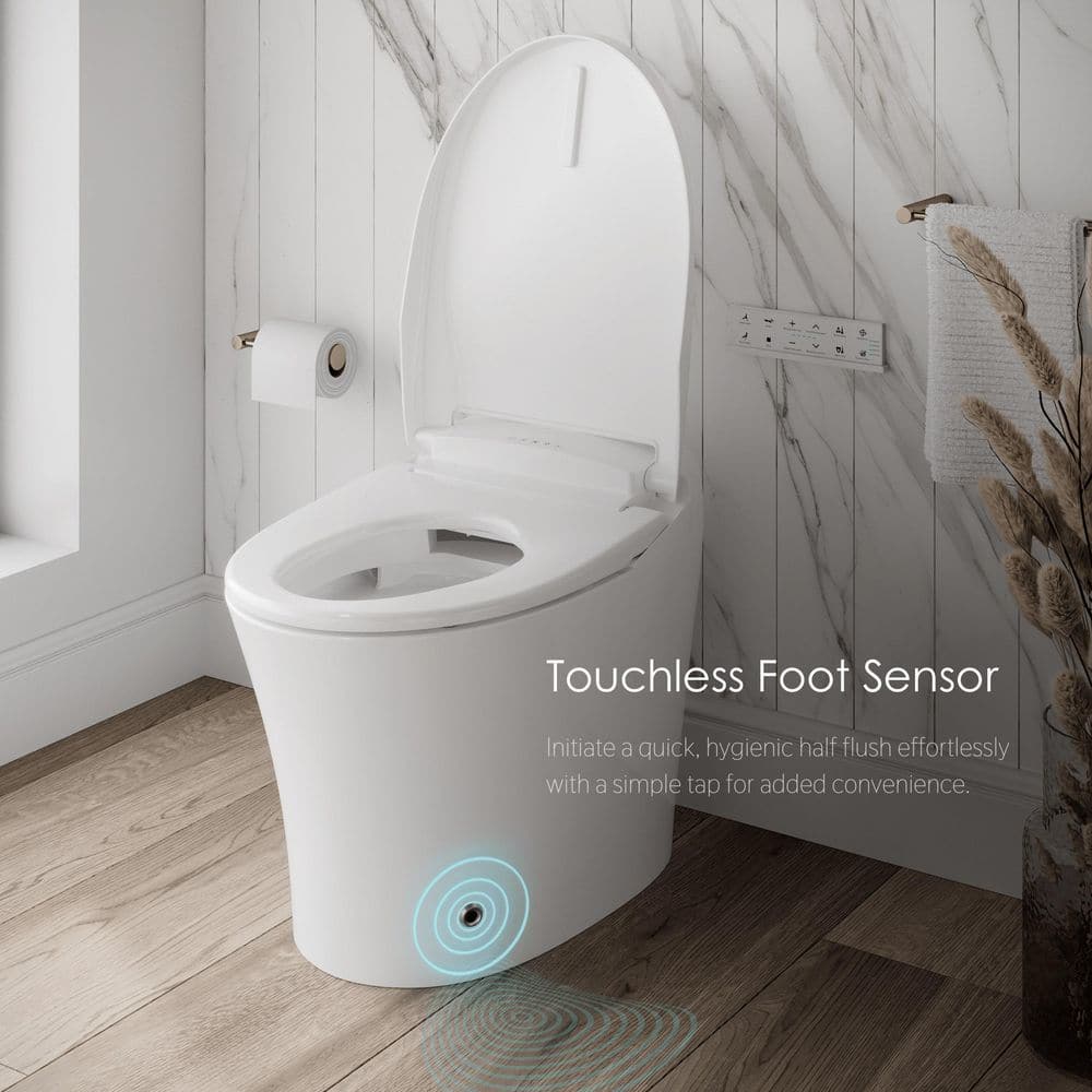 Streamline LT-389 Tankless Elongated Smart Bidet Toilet with Auto Flush