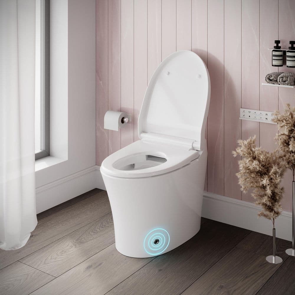 Streamline LT-462 Tankless Elongated Smart Bidet Toilet 1.28 GPF - White