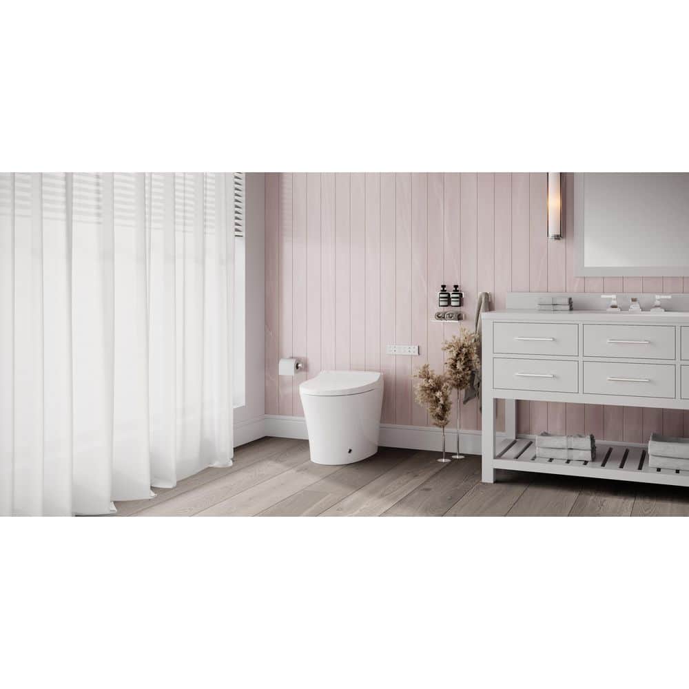 Streamline LT-462 Tankless Elongated Smart Bidet Toilet 1.28 GPF - White