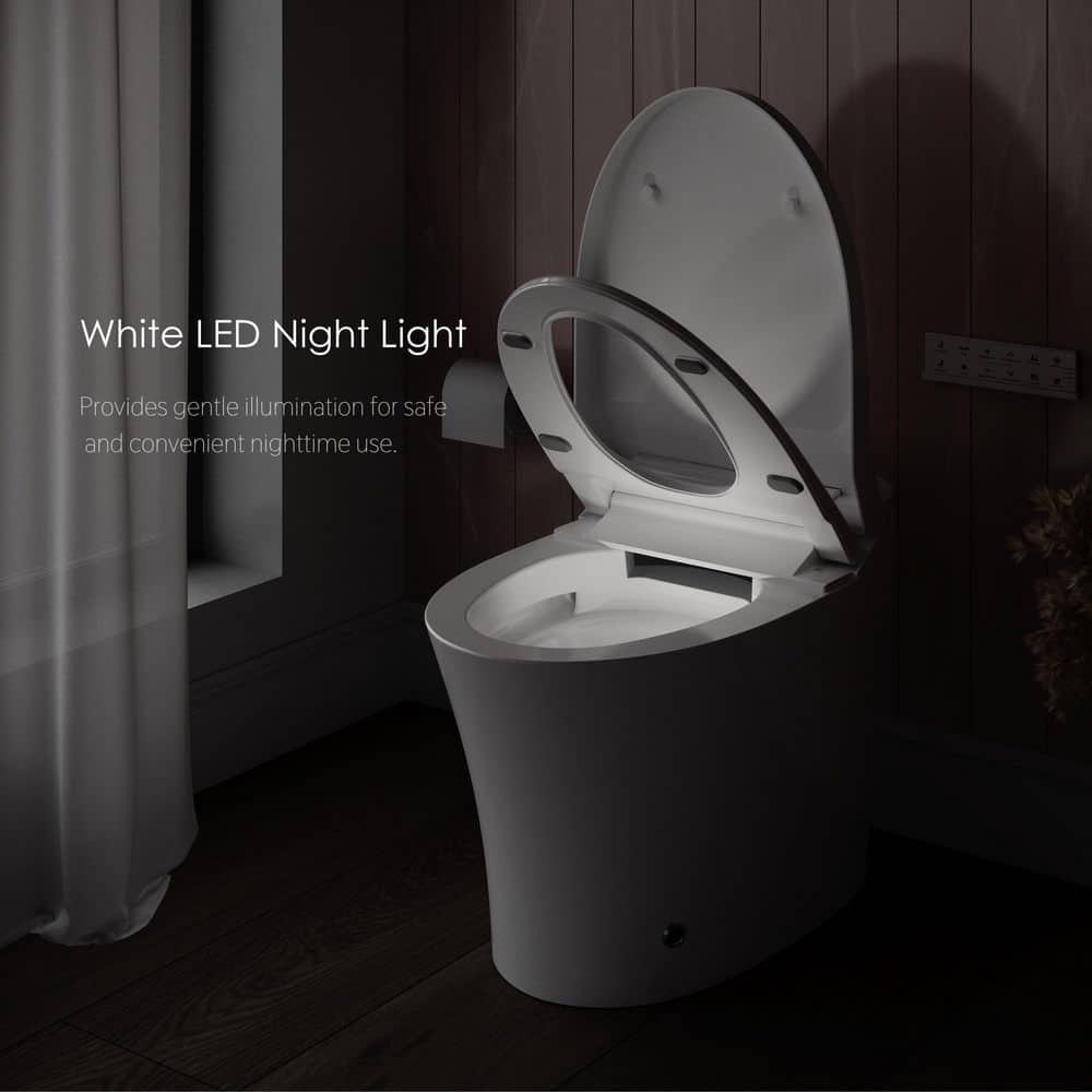 Streamline LT-462 Tankless Elongated Smart Bidet Toilet 1.28 GPF - White