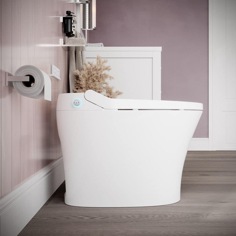 Streamline LT-462 Tankless Elongated Smart Bidet Toilet 1.28 GPF - White