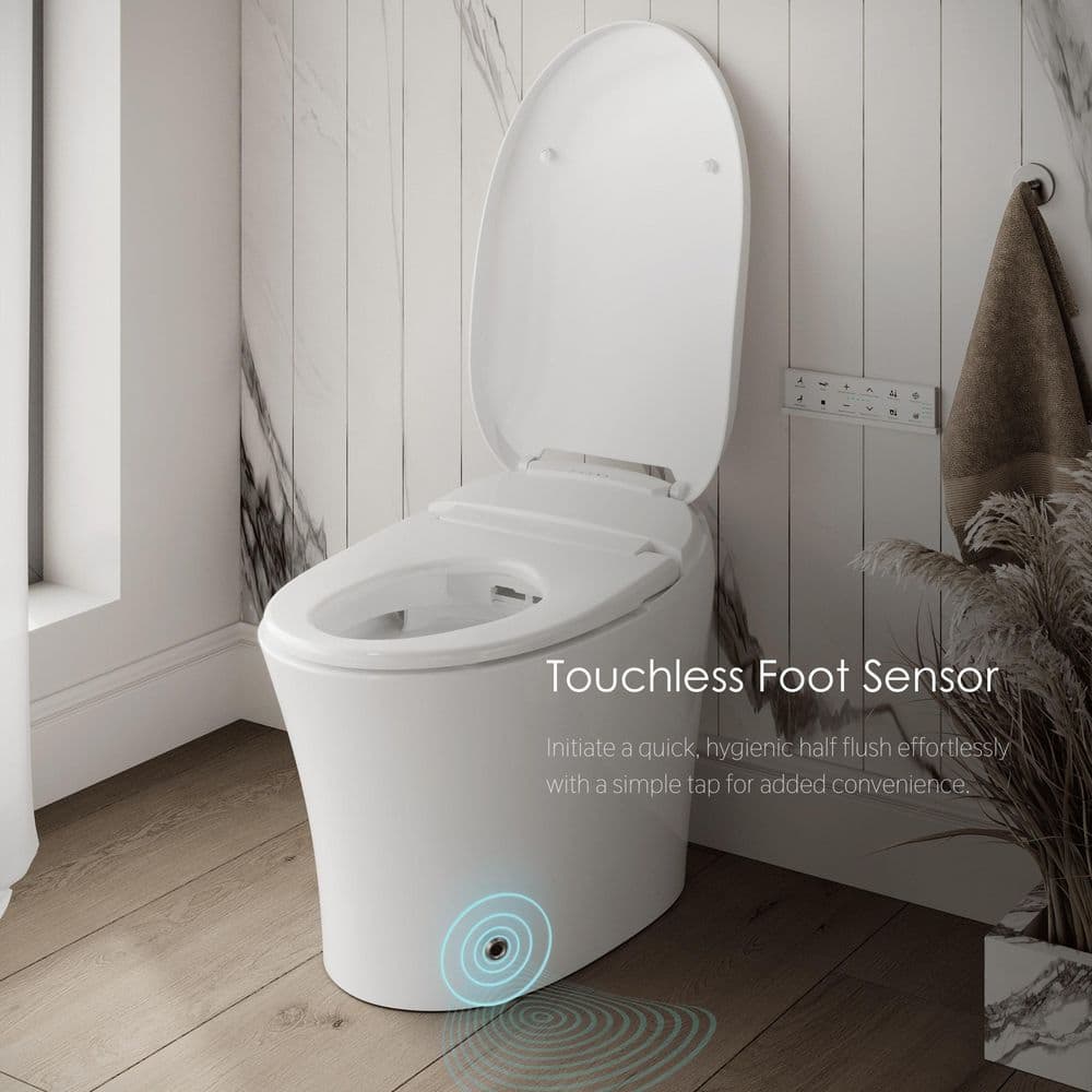 Streamline LT-571 Tankless Elongated Smart Bidet Toilet with Heated Seat and Auto Flush
