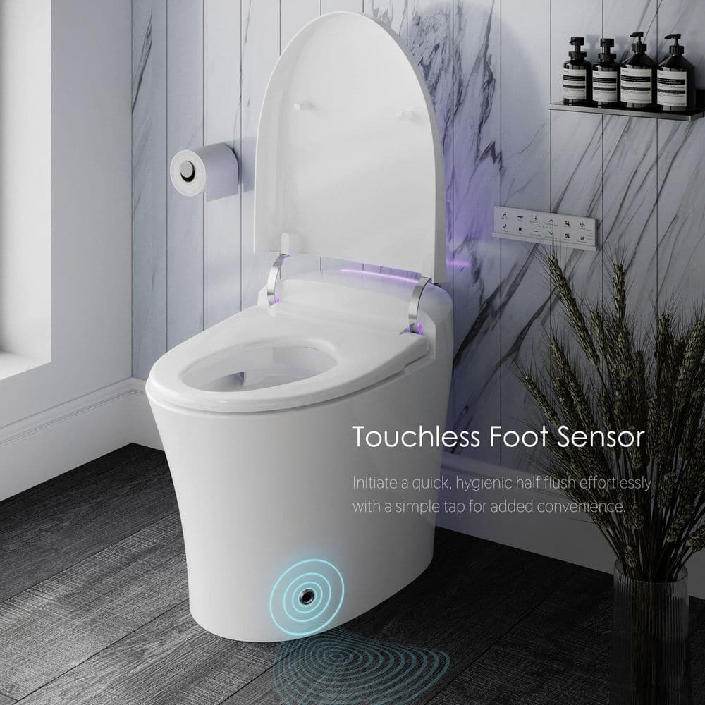 Streamline Tankless Elongated Smart Bidet Toilet with Auto Flush & Heated Seat