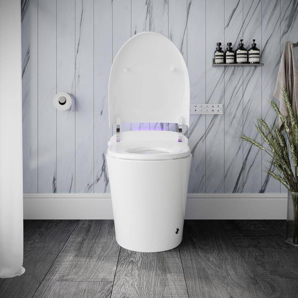 Streamline Tankless Elongated Smart Bidet Toilet with Auto Flush & Heated Seat