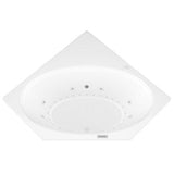 Universal Tubs Mali 5 ft. Acrylic Corner Drop-in Whirlpool & Air Bathtub, White, 60 x 60 in.