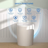Relyblo Smart Elongated Bidet Toilet 1.27 GPF with Gold Edge White Finish