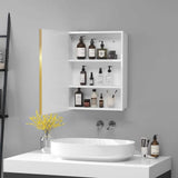 16 in. W x 28 in. H Rectangular Metal Framed Medicine Cabinet with Mirror