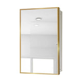 16 in. W x 28 in. H Rectangular Metal Framed Medicine Cabinet with Mirror