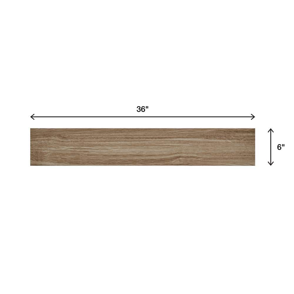 Daltile Trace Meadow 6 in. x 36 in. Golden Brown Glazed Porcelain Floor and Wall Tile (14.5 sq. ft./Case)