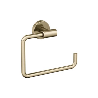 Amerock Arrondi Matte Black Wall Mount Towel Ring, 5 in. Width