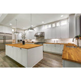 Interbuild 6 ft. L x 25.5 in. D, Acacia Butcher Block Standard Countertop in Golden Teak with Square Edge