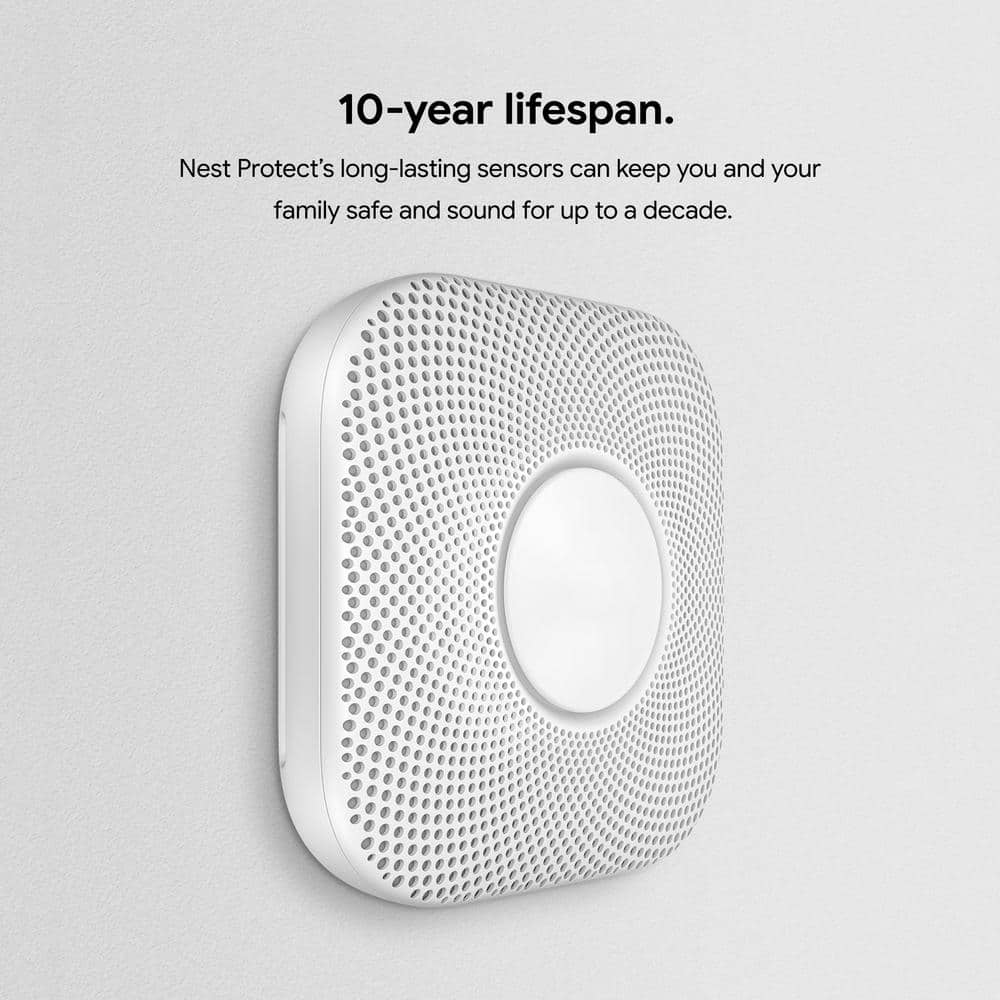 Google Nest Protect - Smoke Alarm and Carbon Monoxide Detector - Battery Operated