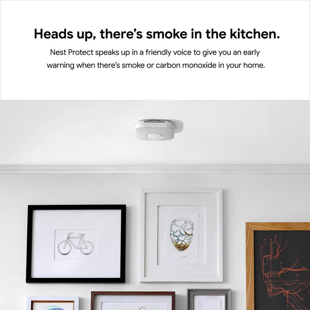 Google Nest Protect - Smoke Alarm and Carbon Monoxide Detector - Battery Operated