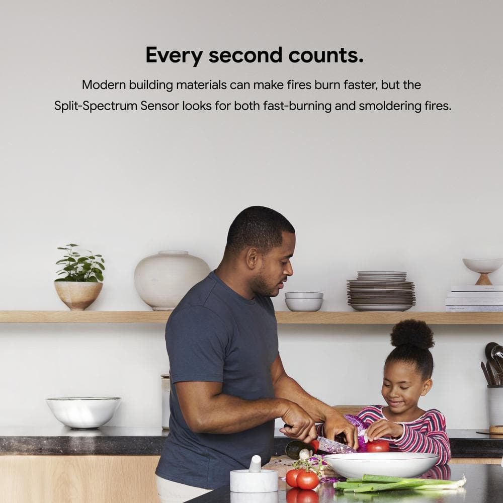 Google Nest Protect - Smoke Alarm and Carbon Monoxide Detector - Battery Operated