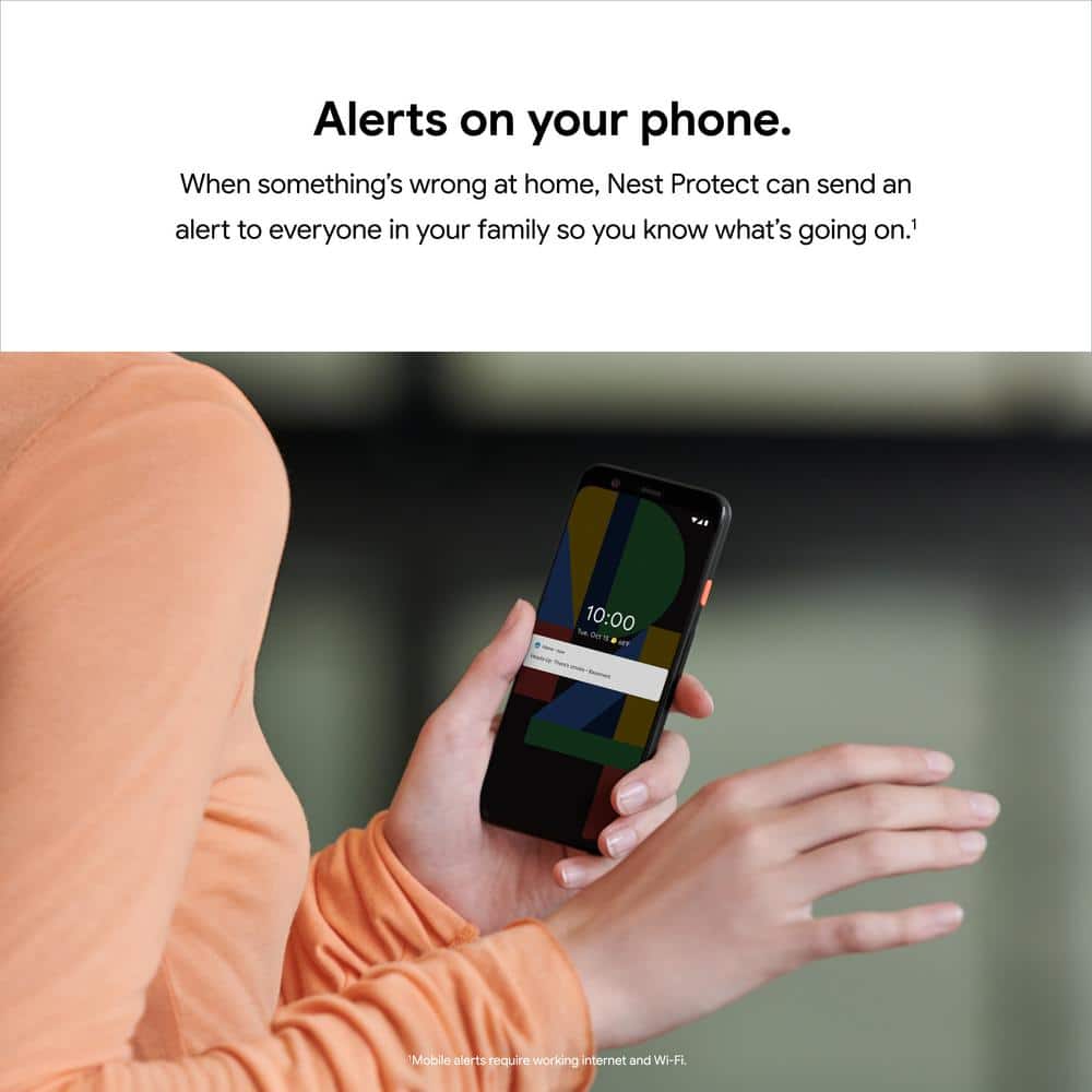 Google Nest Protect - Smoke Alarm and Carbon Monoxide Detector - Battery Operated - 2 Pack