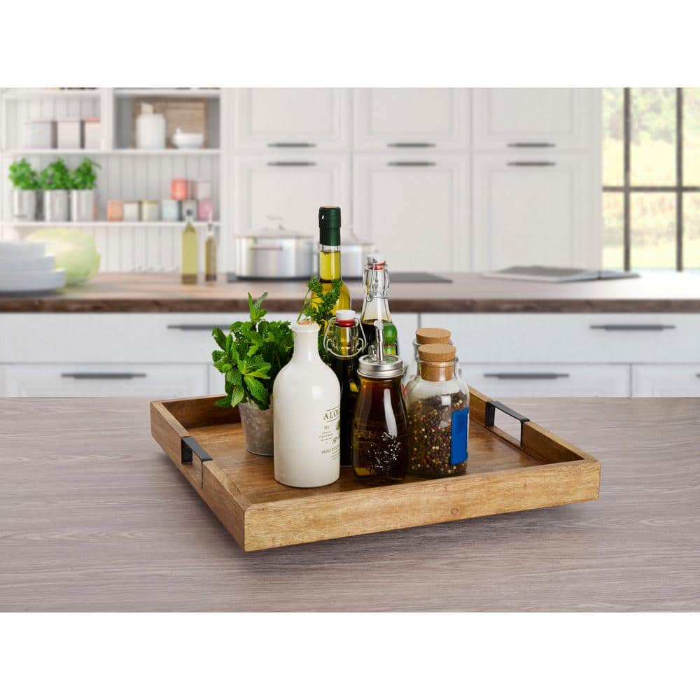 Gourmet Basics by Mikasa 18 in. Square Lazy Susan Serving Tray