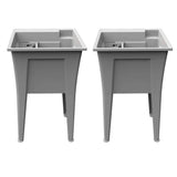 RUGGED TUB 24 in. x 22 in. Polypropylene Granite Laundry Sink (Pack of 2)