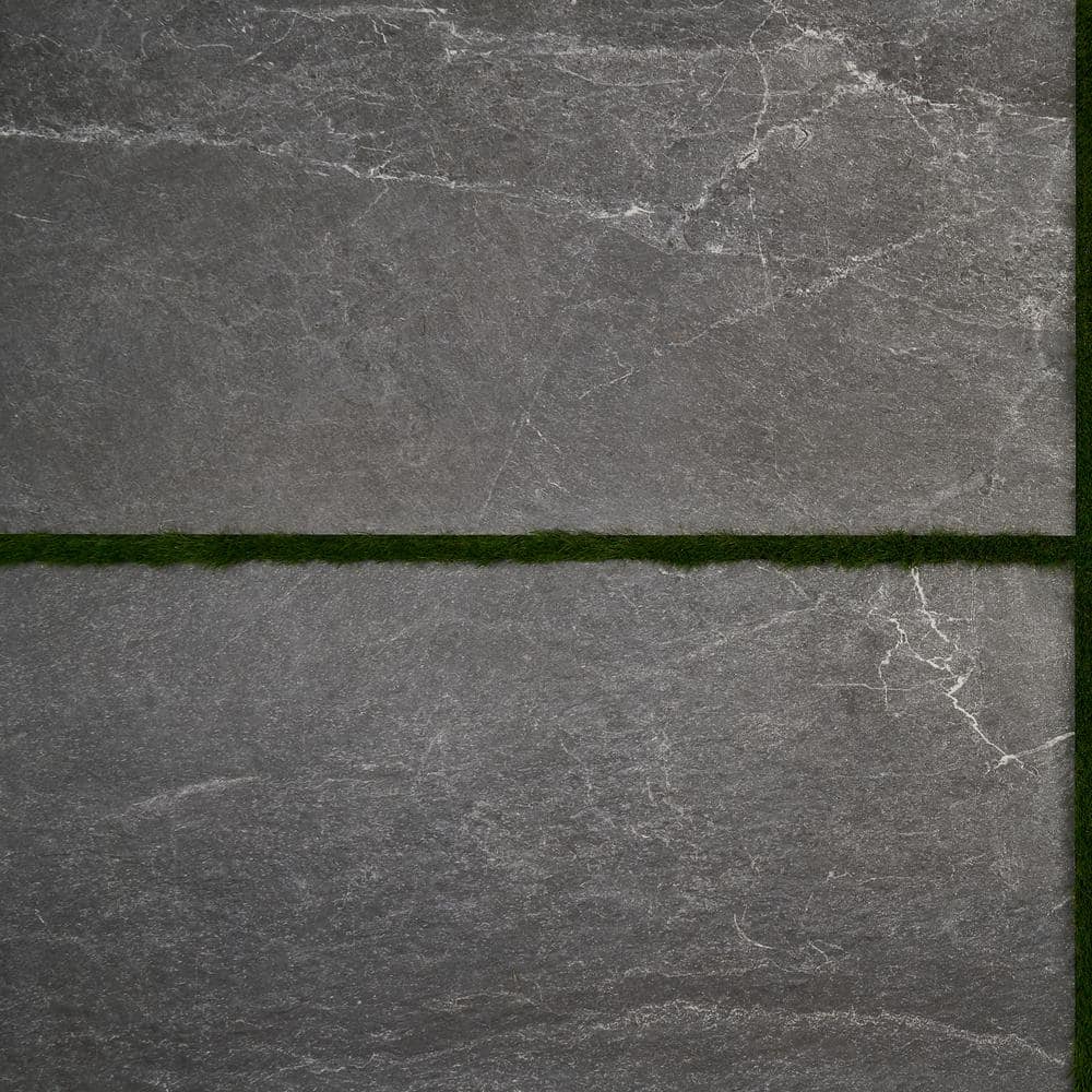 Ivy Hill Tile LithoTech 23.62 in. x 47.24 in. x 0.78 in. Graphite Gray Matte Porcelain Floor Paver Tile (7.74 sq. ft./Each)
