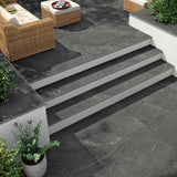 Ivy Hill Tile LithoTech 11.81 in. x 23.62 in. x 0.78 in. Graphite Gray Matte Porcelain Floor Pool Coping Tile (1.93 sq. ft./Each)
